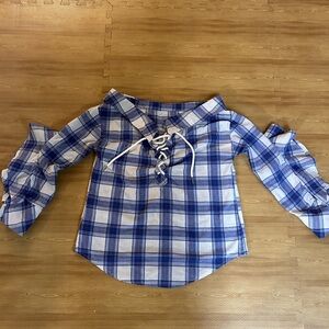 Plaid long sleeve boutique shirt
